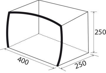 Тент - надувной тамбур для кемпера Skia 400 AeroCampin - Brunner