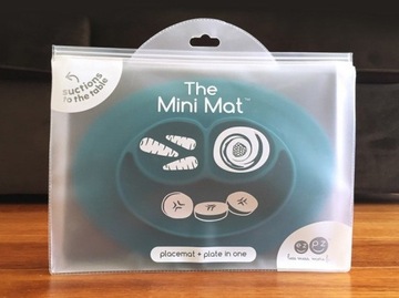 EZPZ Маленькая силиконовая тарелка 2в1 Mini Matt синяя