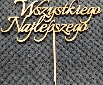 Wszystkiego Najlepszego topper pik napis