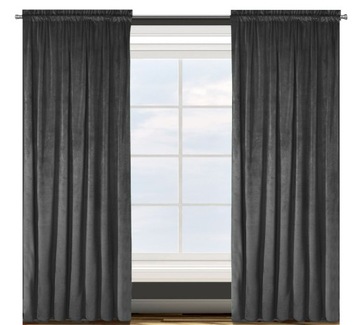 GRUBA ZASŁONA VELVET 140x270 WELWET WELUR NA TAŚMĘ