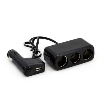 ROZDZIELACZ GNIAZDA ZAPALNICZKI 12V 24V + USB