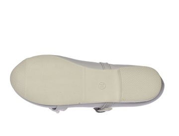 Туфли для причастия, белые полные балетки, размер 47/23. 34