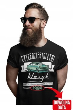 KOSZULKA T-SHIRT PREZENT AUTA 30 40 50 60 URODZINY