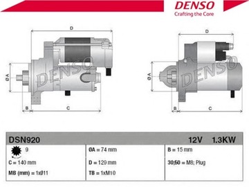 DENSO СТАРТЕР TOYOTA AVENSIS 1.8 (T25_)