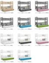 Кровать двухъярусная 200x90 белый серый JACEK 3