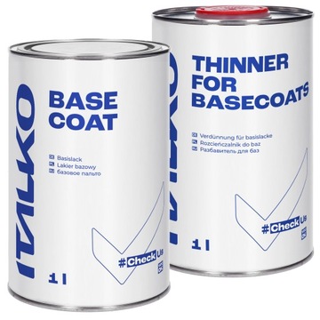 LAKIER BAZOWY 1:1 KAŻDY KOLOR + ROZPUSZCZALNIK 2L