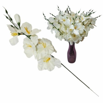 Gladiolus Twig ИСКУССТВЕННЫЕ ЦВЕТЫ Gladiolus WHITE 52см белая гладиолуса
