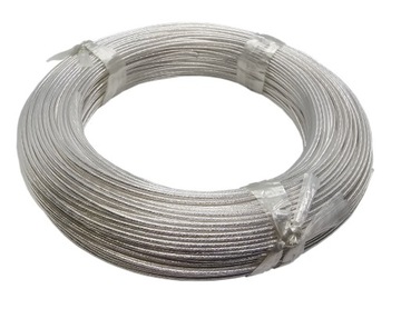 Przewód w izolacji teflonowej w teflonie 1x 1mm2 clear TEFLON Linka wilod.