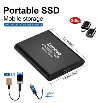 Внешние жесткие диски SSD емкостью 2 ТБ USB3.0