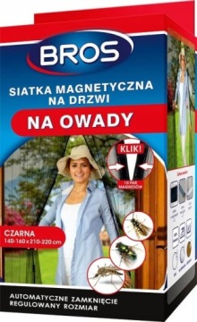 BROS МАГНИТНАЯ СЕТКА ДЛЯ ДВЕРИ, ОКНА, БАЛКОНА, ЧЕРНАЯ