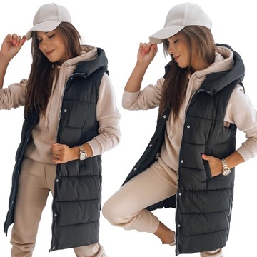 ЖЕНСКИЙ ЖИЛЕТ С СТЕГАНЫМИ РУКАВАМИ размер XL