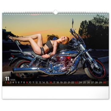 Kalendarz ścienny Girls & Bikes 2025, 48 × 33 cm