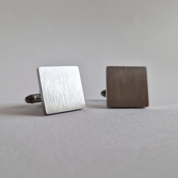 ЗАПОНКИ ДЛЯ КВАДРАТНОЙ РУБАШКИ, МАТОВАЯ СТАЛЬ