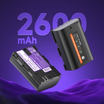 2 шт. 2600 мАч LP-E6 Тип C аккумуляторная батарея для Canon EOS 5D 6D 7D 90D R6