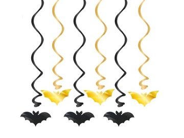 GIRLANDA BANER ŚWIDERKI NIETOPERZE NA HALLOWEEN OZDOBY WISZĄCE DEKORACJE