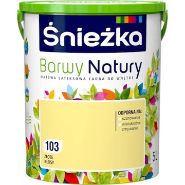 FARBA ŚNIEŻKA BARWY NATURY ZŁOTE KŁOSY 5L