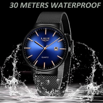 Zegarek LIGE Luxury Casual 9938 Nowy Model