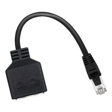 Rozdzielacz Ethernet RJ45, 1 do 2 portów Adap