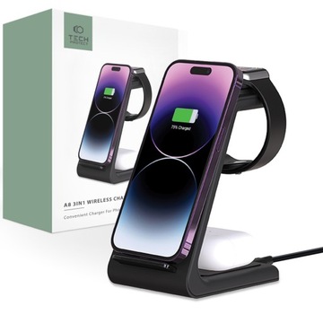 ŁADOWARKA 3W1 - DO APPLE IPHONE / AIRPODS / WATCH