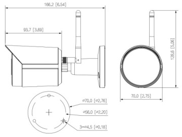 IPC-HFW1430DS-SAW-0280B - IP-камера 4 Мпикс.