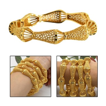 Luksusowe bransoletki z Bliskiego Wschodu, biżuteria dla nowożeńców, złoto