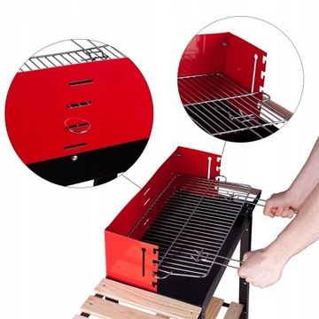 ПОРТАТИВНЫЙ УГОЛЬНЫЙ САДОВЫЙ ГРИЛЬ НА КОЛЕСАХ