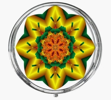 КРУГЛОЕ МЕТАЛЛИЧЕСКОЕ КАРМАННОЕ ЗЕРКАЛО С ЗАЖИМОМ