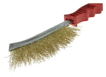 Щетка из латунной проволоки для ручной чистки дисков.