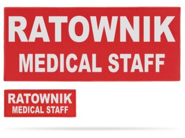 ZESTAW NASZYWEK RATOWNIK MEDICAL STAFF ODBLASKOWE