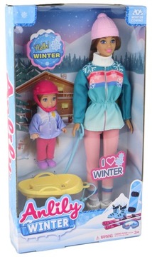 НАБОР «КУКЛА АНЛИЛИ МАМА И ДОЧКА ЗИМНИЕ РАЗВЛЕЧЕНИЯ В СНЕГУ»