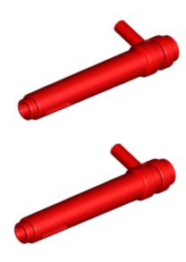LEGO 87617 Cylinder Klocek Czerwony 2 sztuki