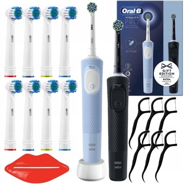 SZCZOTECZKA ELEKTRYCZNA ORAL-B VITALITY PRO D103 DUO PACK KOŃCÓWKI DODATKI