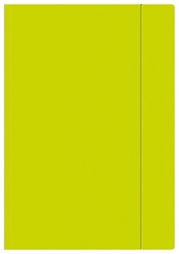 TECZKA A4 Z GUMKĄ FLUO LIMONKA INTERDRUK