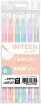 CIENKOPISY PASTEL LINE INTERDRUK 6 KOLORÓW PASTEL