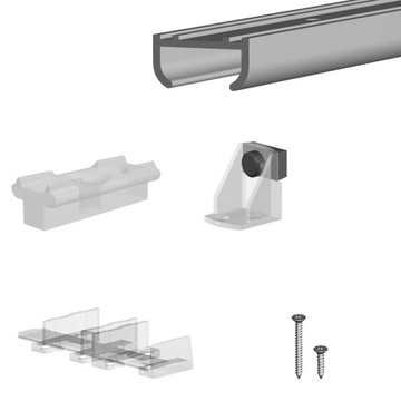System przesuwny do lekkich szaf, szer. 150 cm