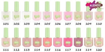 Золотая роза зеленый веганский лак для ногтей 123