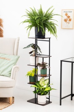 Большая подставка для цветов 106см металл, 7 уровней для цветов, полка-чердак MONDO