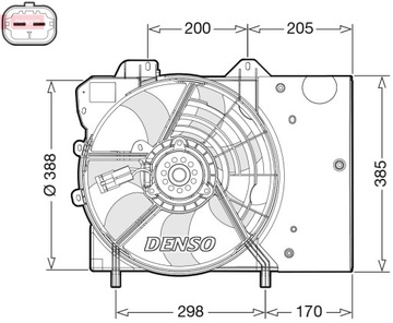 DENSO DER21024 Вентилятор, охолодження двигуна