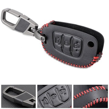 Кожаный чехол для ключей HYUNDAI i10 i40 i20 Solaris Kona IX35