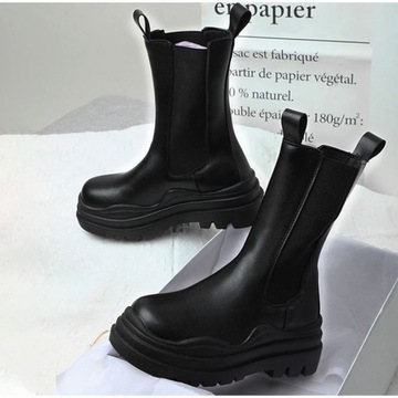 BOTKI NA PLATFORMIE alladies AS2306 bez ocieplenia