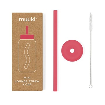 MUUKI słomka do butelek 500 ml Mini Lounge Straw + CAP WATERMELON HIGH