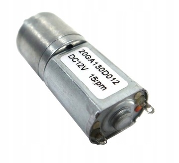 Silnik przekładniowy DC 12V 15RPM 20mm obrotowy z przekładnią
