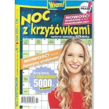 NOC Z KRZYŻÓWKAMI WIEM KRZYŻÓWKI 7/2023