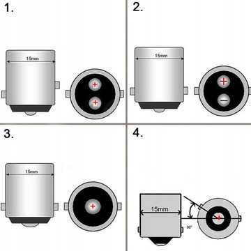 P21W BA15S LED 4x COB НИТЬ 600Лм + стабилизатор
