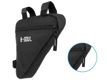 СУМКА С ТРЕУГОЛЬНОЙ РАМКОЙ, СУМКА ДЛЯ ВЕЛОСИПЕДА CYCLEVIBE SLEEK, ЧЕРНАЯ