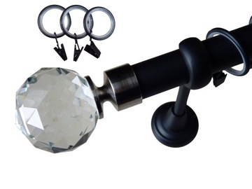 Карниз для штор БЕЛЫЙ Карниз для штор 25MM 200 CM + ВМЕСТИМОСТЬ САЙЛЕНТНЫХ КОЛЬЦЕВ