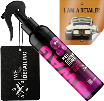 SWAG RED CHERRY BOMB 150 ML WIŚNIA ZAPACH SAMOCHODOWY + ZAWIESZKA DO AUTA