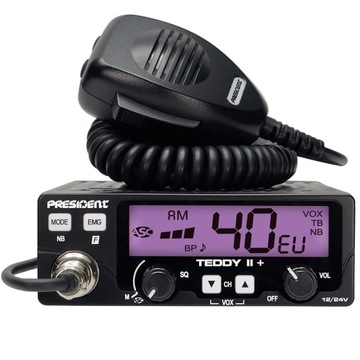 12/24 В CB РАДИО PRESIDENT TEDDY II + ASC 7 цветов AM/FM