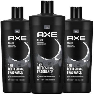 Axe Black Intensywny Żel pod Prysznic dla Mężczyzn (3x 700 ml)