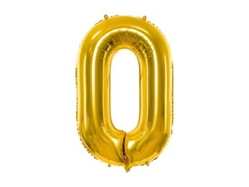 Balon foliowy Cyfra 0 86cm złoty